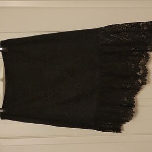 KAY UNGER Black Lace Skirt